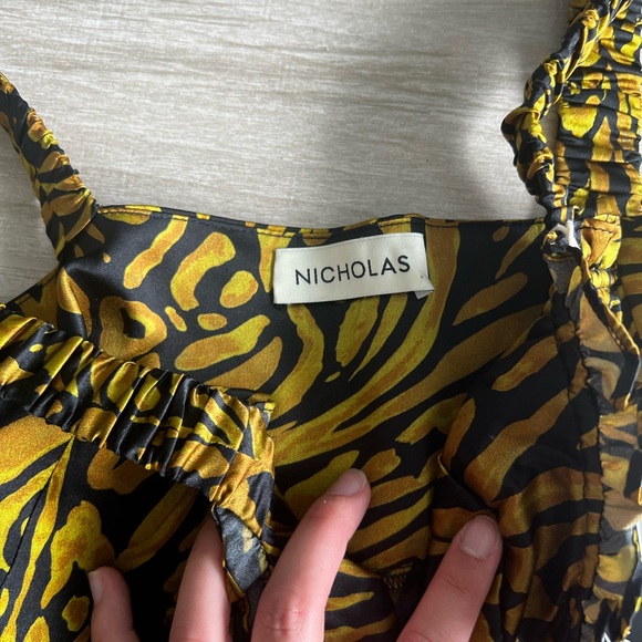 Nicholas Simie gathered printed silk-satin mini dress - Picture 6 of 8